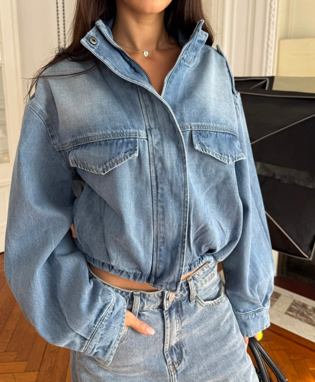 Campera Jean Indie Celeste