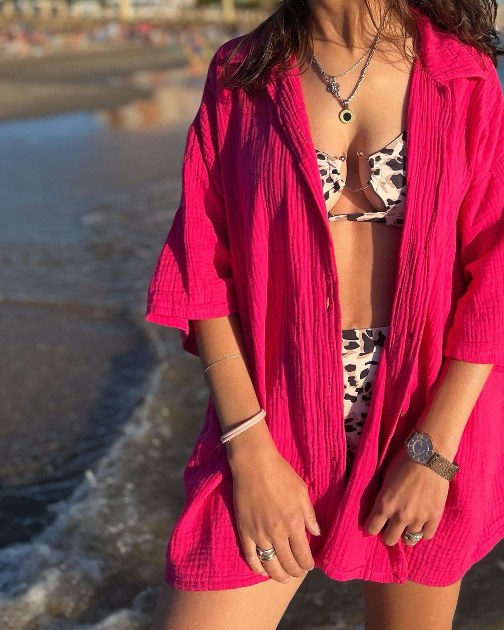 Sobrecamisa Libra Fucsia Muselina Unisex sin cambio