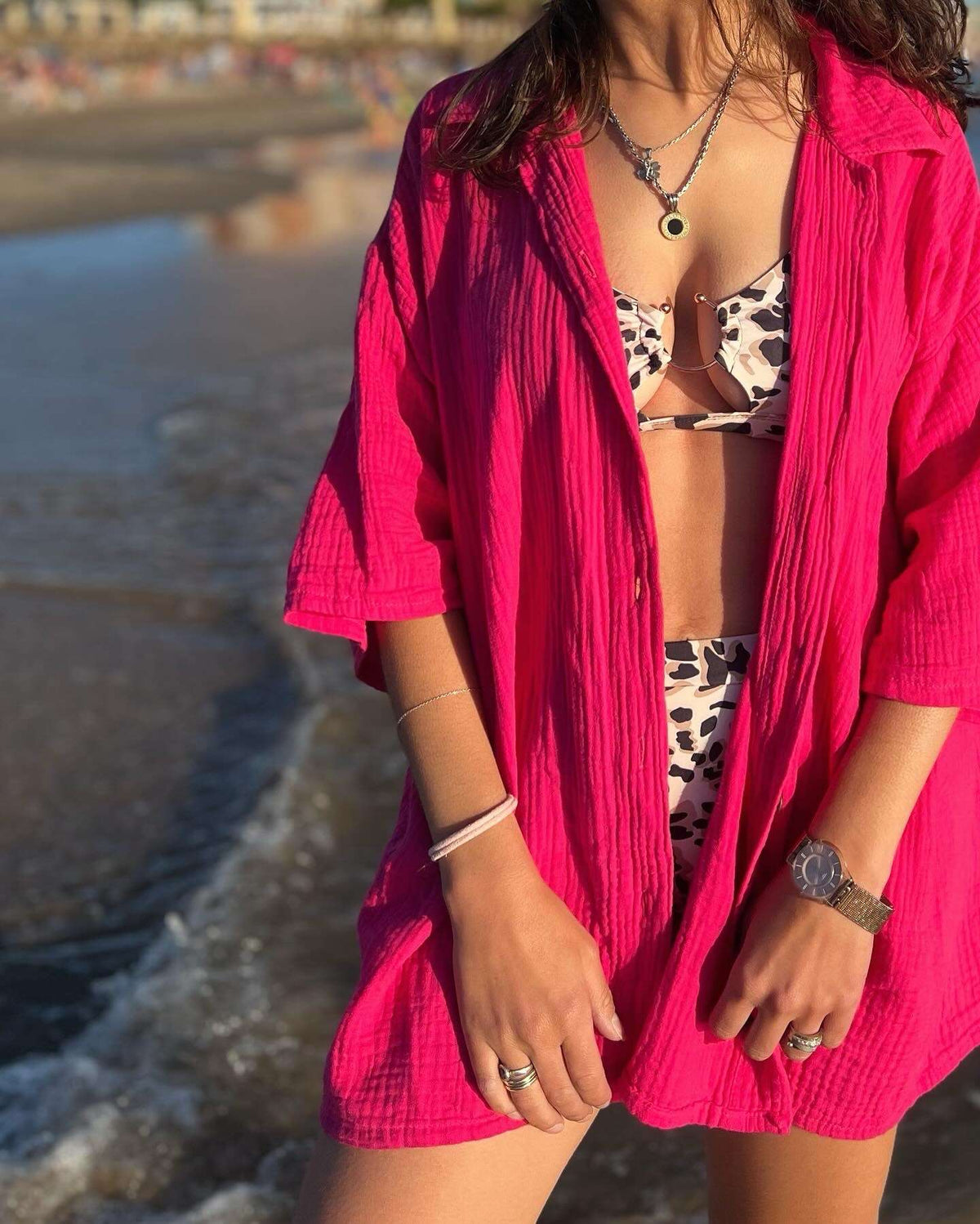 Sobrecamisa Libra Fucsia Muselina Unisex sin cambio