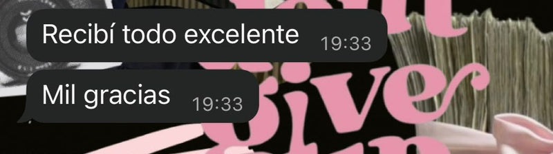 Recibí todo excelente