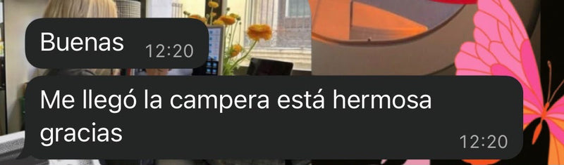 La campera está hermosa