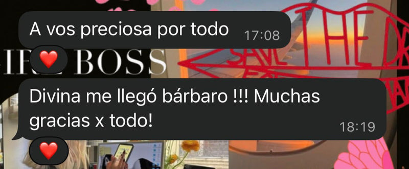 Divina, me llegó bárbaro