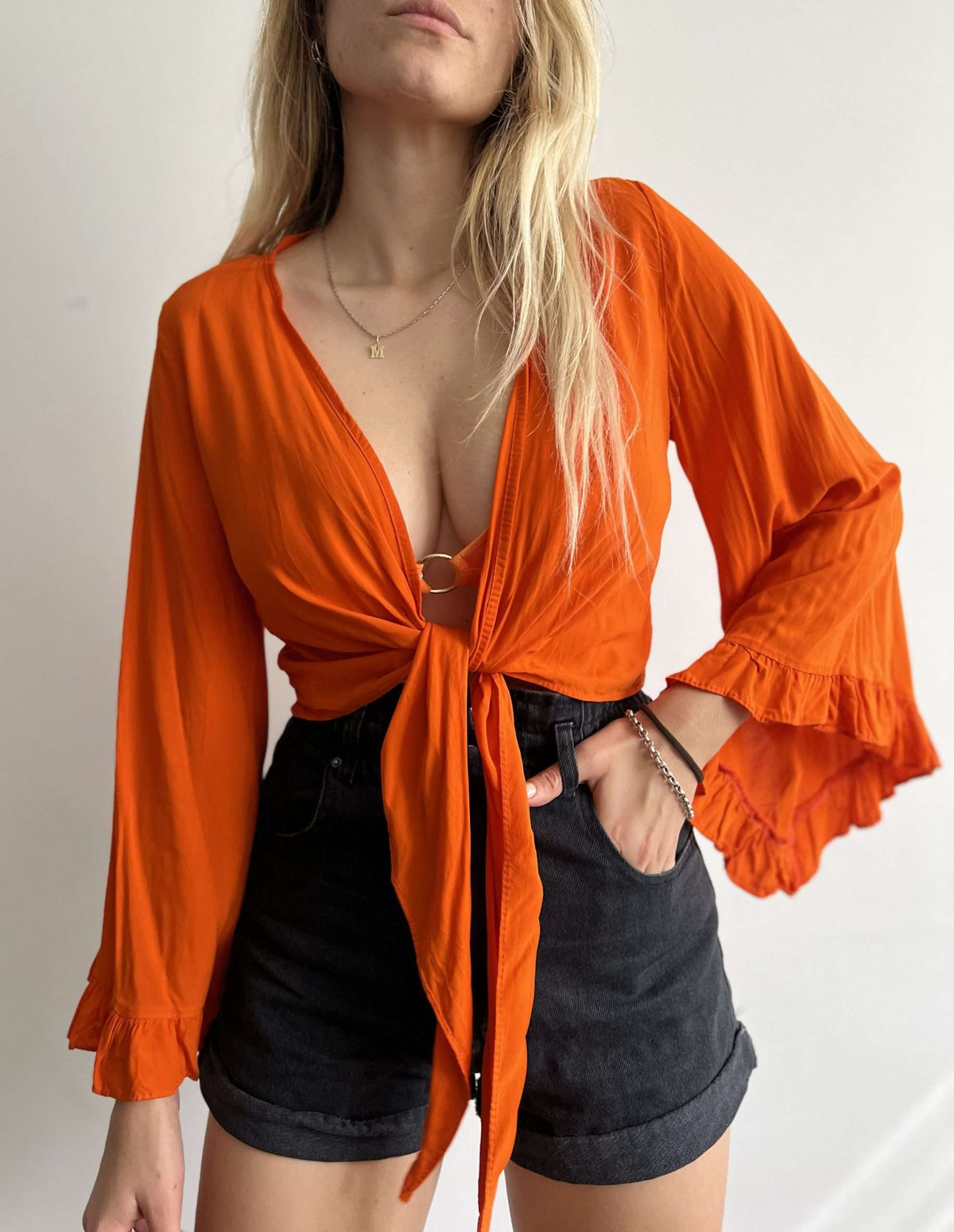Reme /Blusa Brock Naranja Sin Cambio