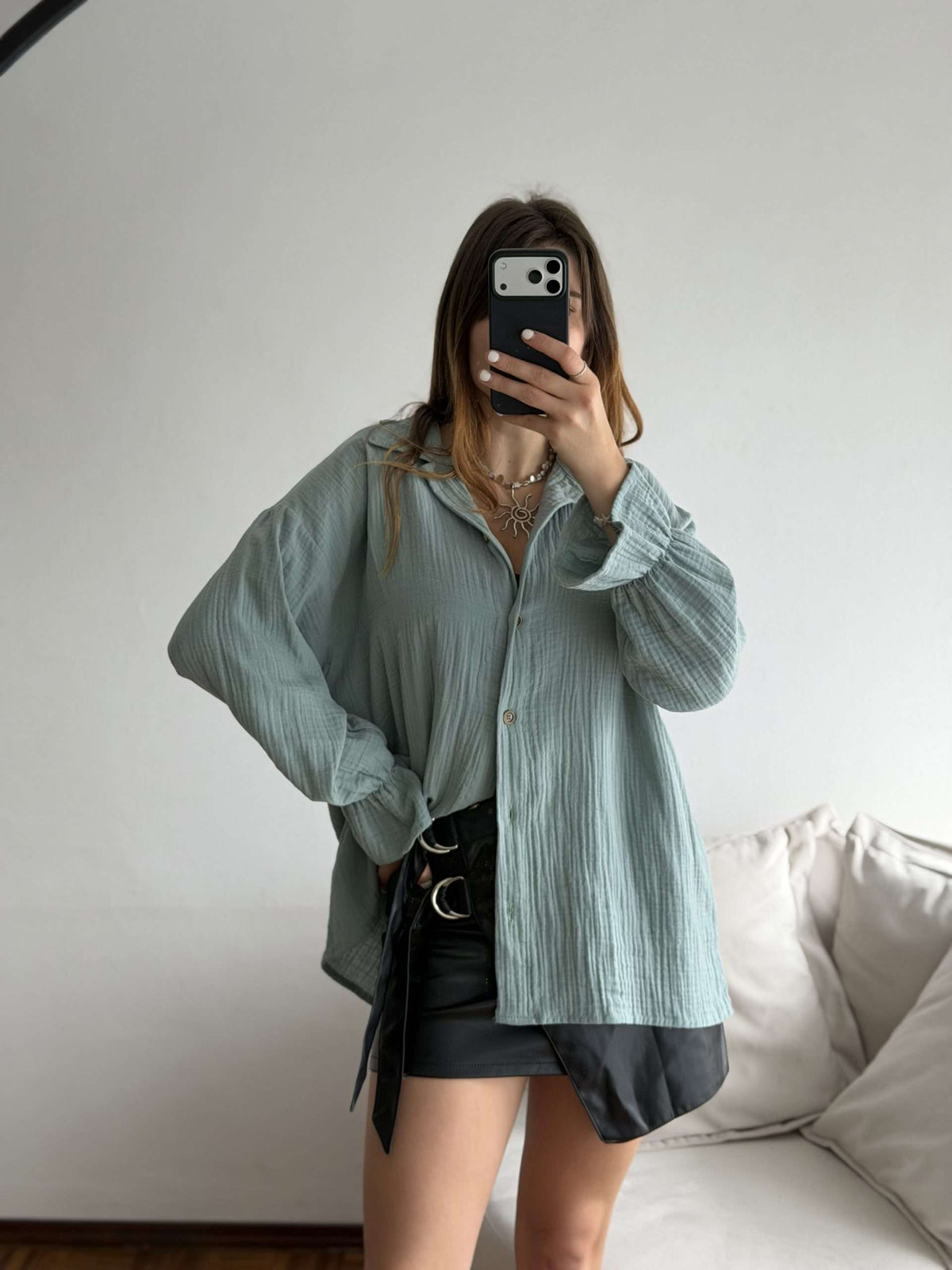 Sobrecamisa Leo Verde Pastel sin cambio