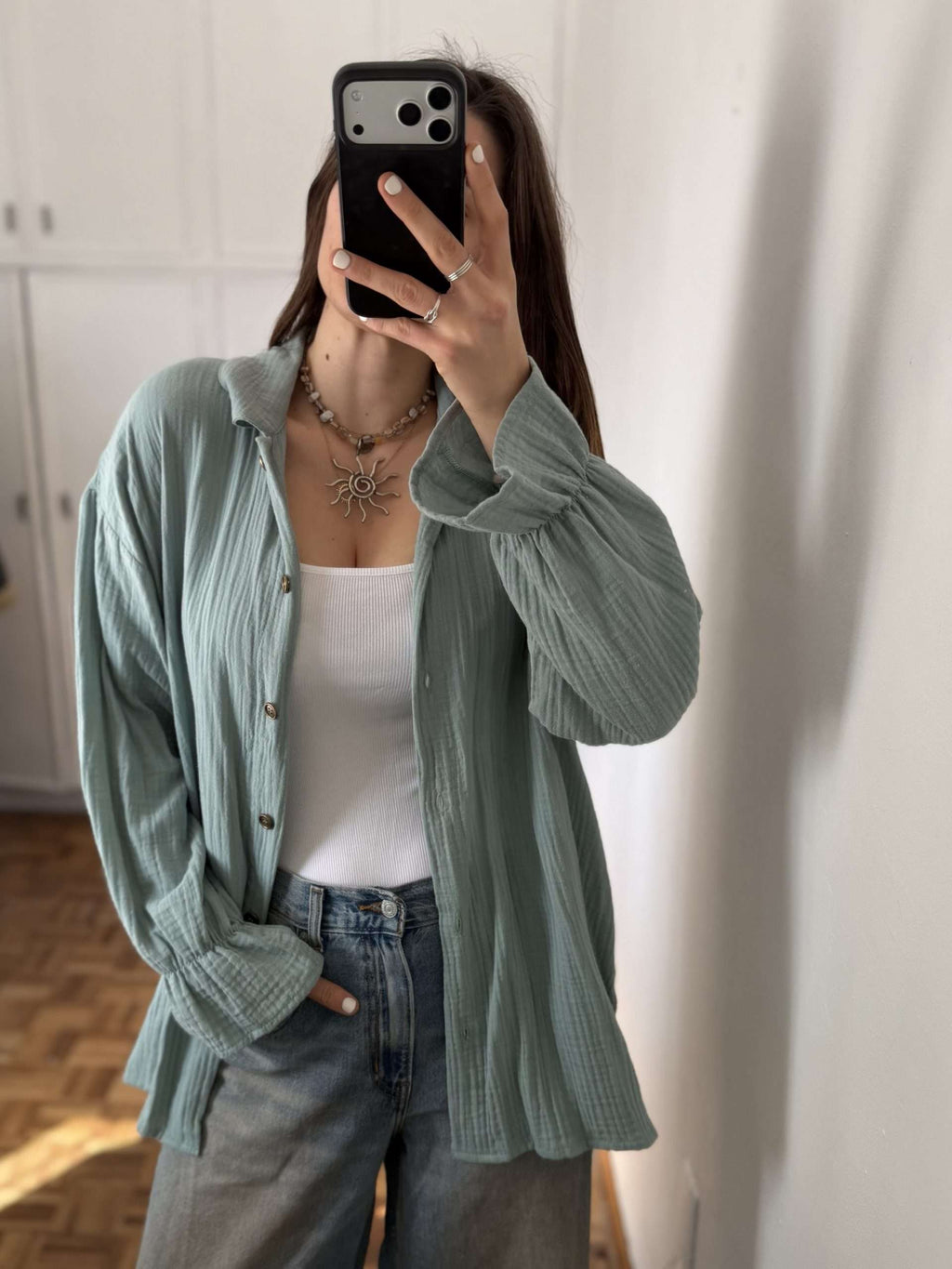 Sobrecamisa Leo Verde Pastel sin cambio