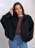 Campera de Gamuza Manila Negro