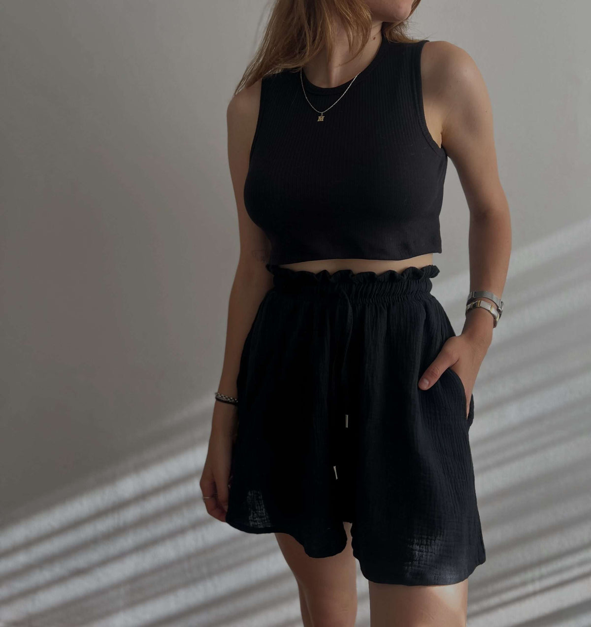 Short Libra Negro sin cambio