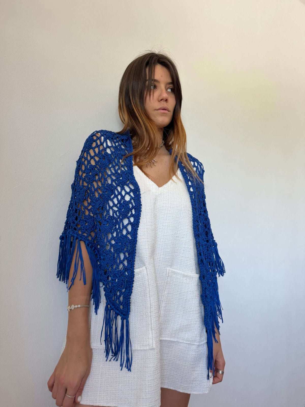 Chal Malba Azul (tejido artesanalmente) edición limitada.