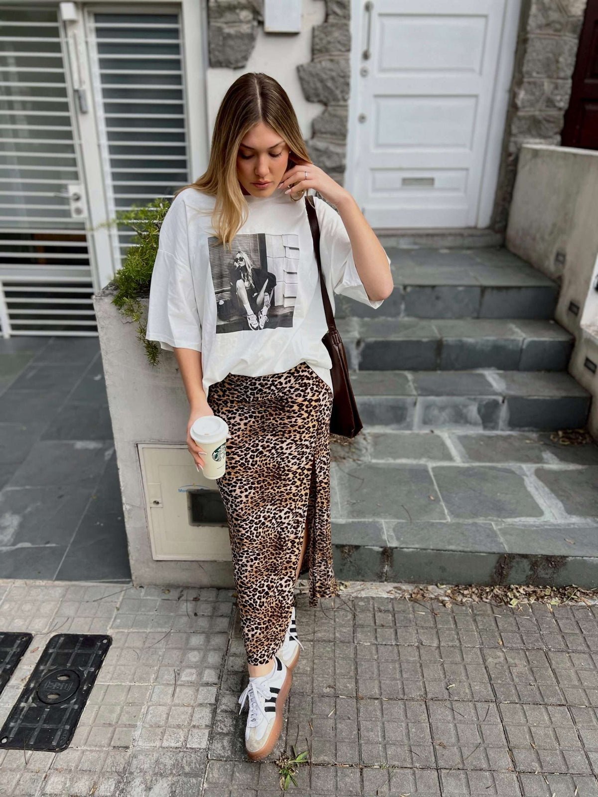 Maxi Pollera Print con tajo